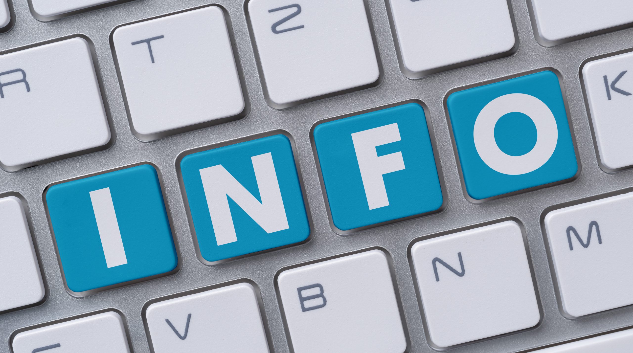 A,Computer,Keyboard,With,The,Word,Info